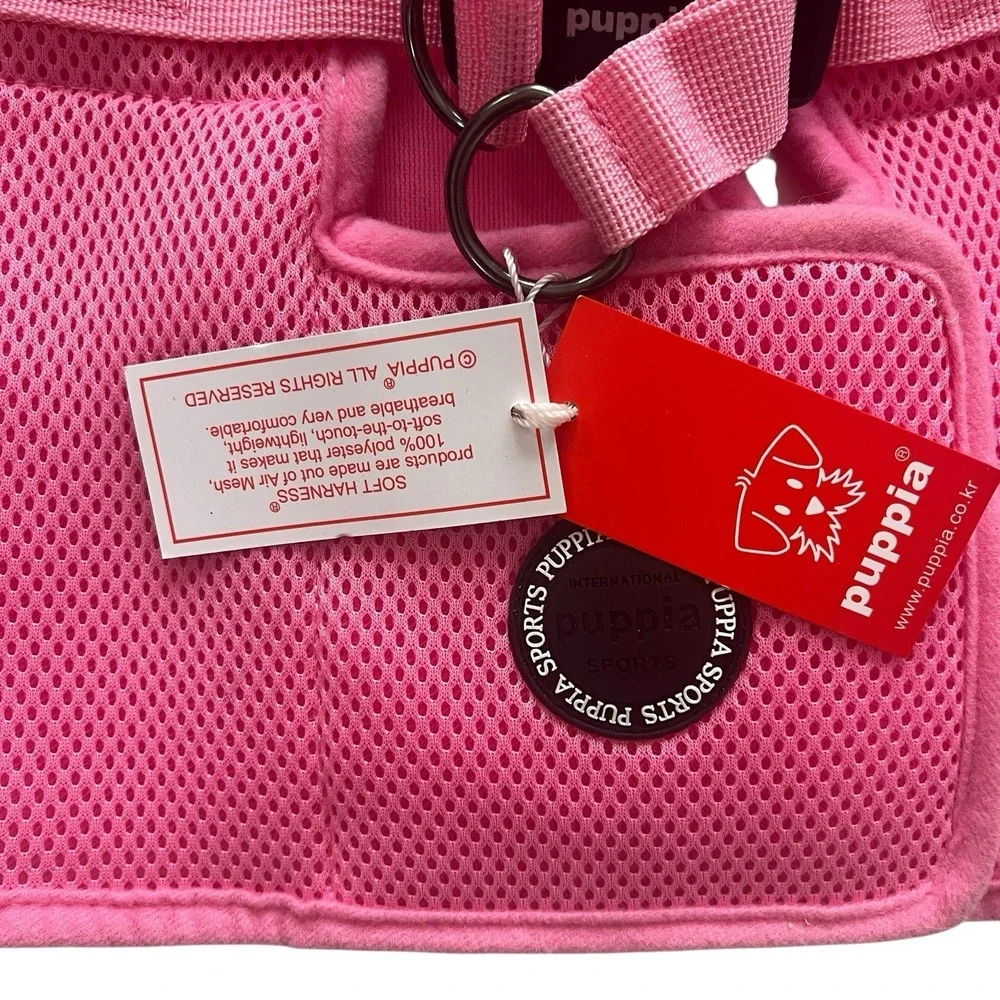 NWT Puppia Soft Vest Harness B Size 3L/3XL Pink Dog Harness Mesh SKU: PAHA-AH30